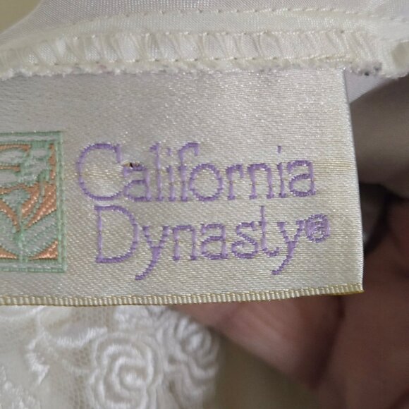 Gorgeous Vintage Satiny Lace Detail Slip Dress California Dynasty Size L - Picture 7 of 8